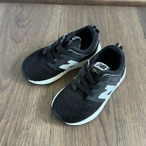 Baby toddler New Balance sneakers, black and white size 6